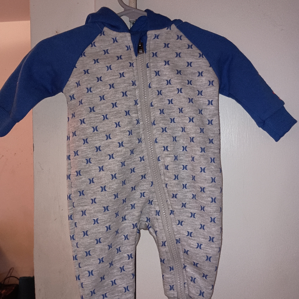 Hurley Blue and Gray Kids Bodysuit